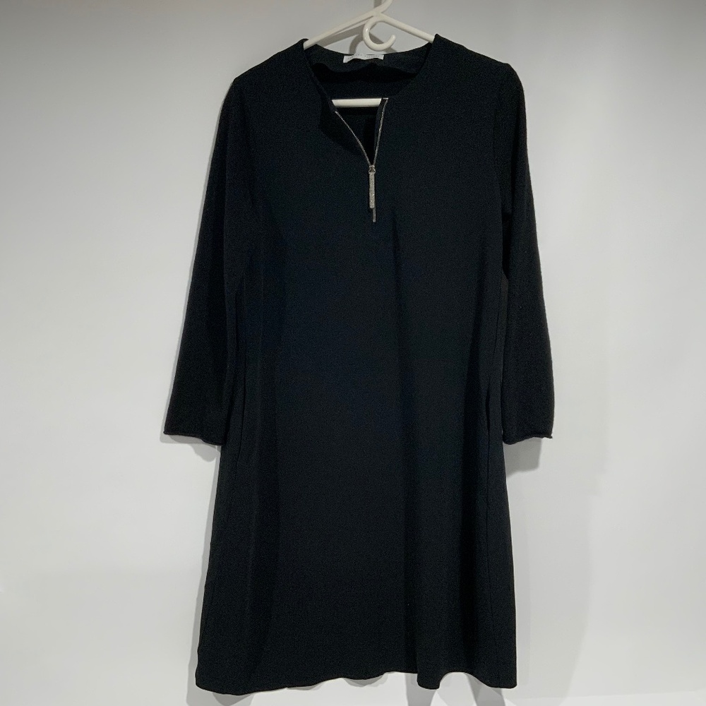 Fabiana Filippi Sz M Black Mixed Media dress